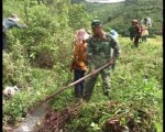 Lực lượng quân sự huyện giúp dân xây dựng NTM