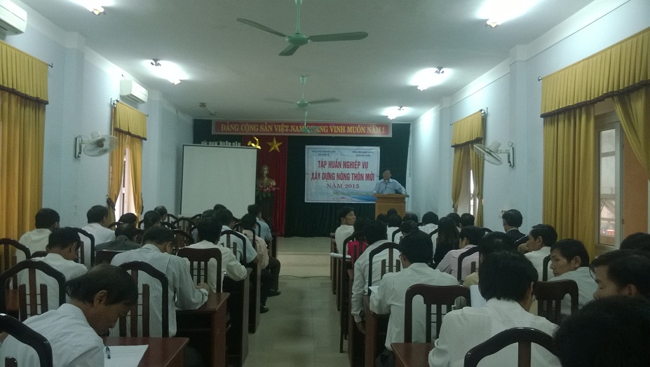 Ảnh: Các học viên tham gia lớp tập huấn tại Thị trấn Âi Tử, huyện Triệu Phong