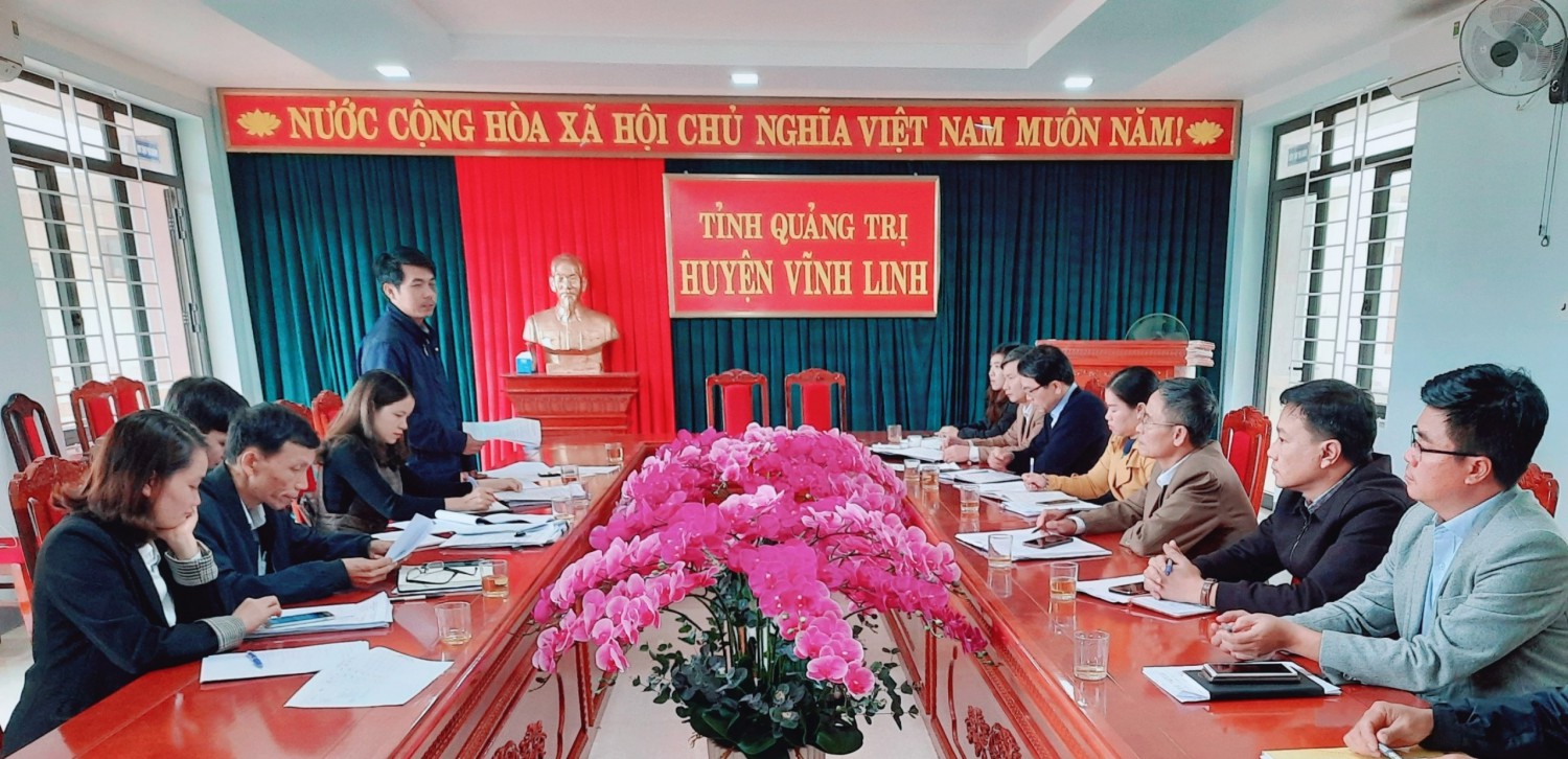 Văn phòng điều phối Nông thôn mới tỉnh rà soát hiện trạng huyện nông thôn mới tại huyện Vĩnh Linh