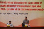 Chủ nhiệm Ủy ban Kinh tế của Quốc hội Nguyễn Văn Giàu và Bộ trưởng Bộ NN-PTNT Cao Đức Phát chủ trì cuộc làm việc
