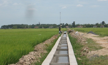 Hệ thống kênh mương nội đồng ở xã Triệu Thuận (Triệu Phong)