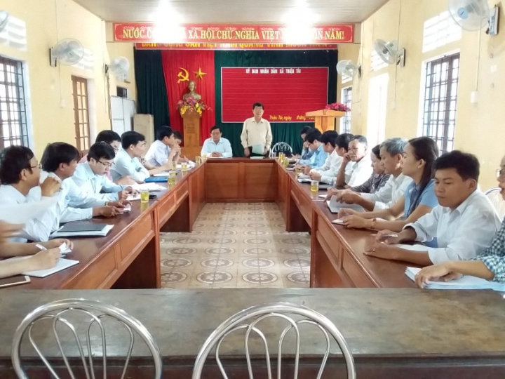 Đoàn làm việc tại xã Triệu Tài, huyện Triệu Phong
