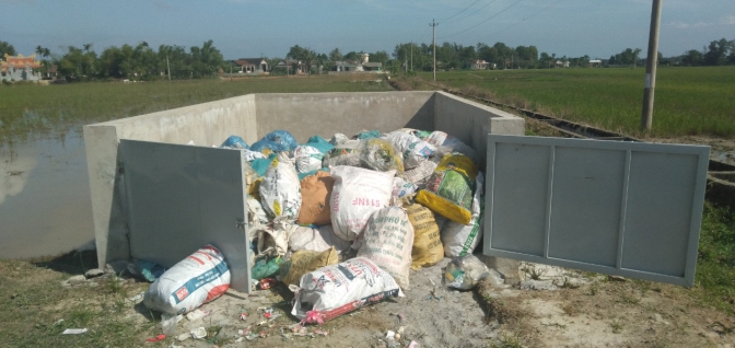 Trạm trung chuyển rác ở xã Hải Vĩnh, huyện Hải Lăng