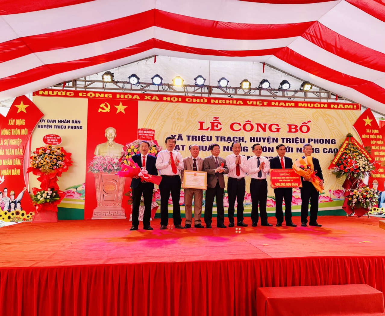Lễ công bố xã Triệu Trạch đón nhận xã nông thôn mới nâng cao năm 2022