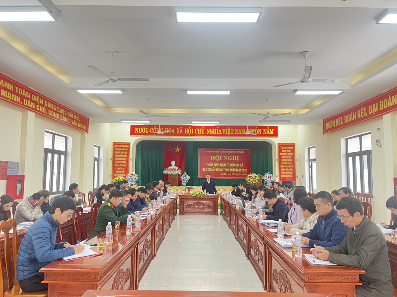 Tổ thẩm định thực tế làm việc tại xã Hải Khê, Huyện Hải Lăng
