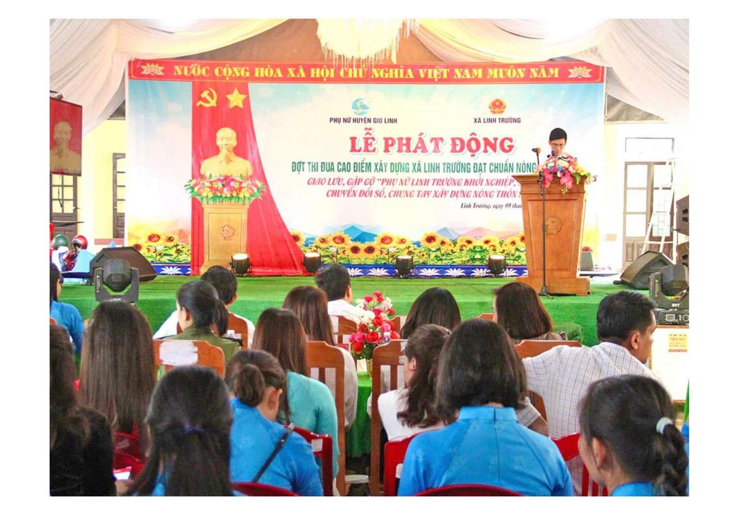 Lễ phát động đợt thi đua cao điểm xây dựng xã Linh Trường đạt chuẩn NTM vào năm 2025