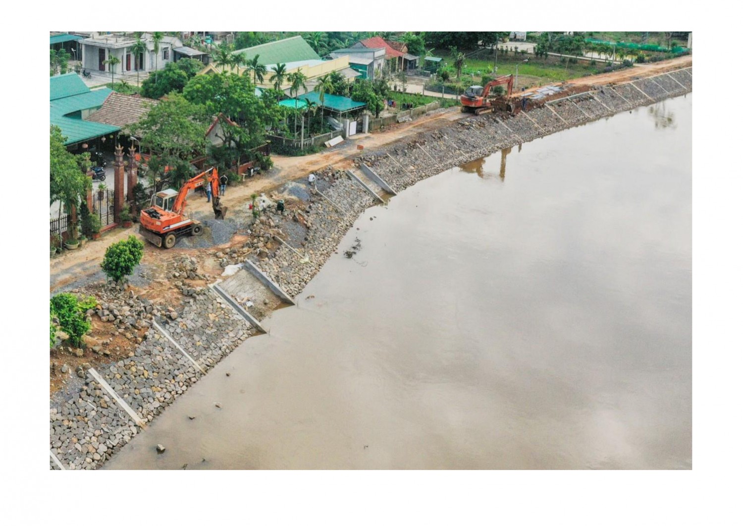 Xây dựng bờ kè chống sạt lở tại làng Mỹ Lộc, Xã Triệu Hòa